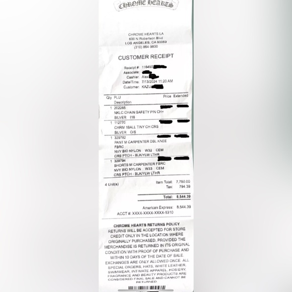 Authentic Chrome Hearts Baby Fat tiny Cross Ball Necklace - Picture 12 of 12